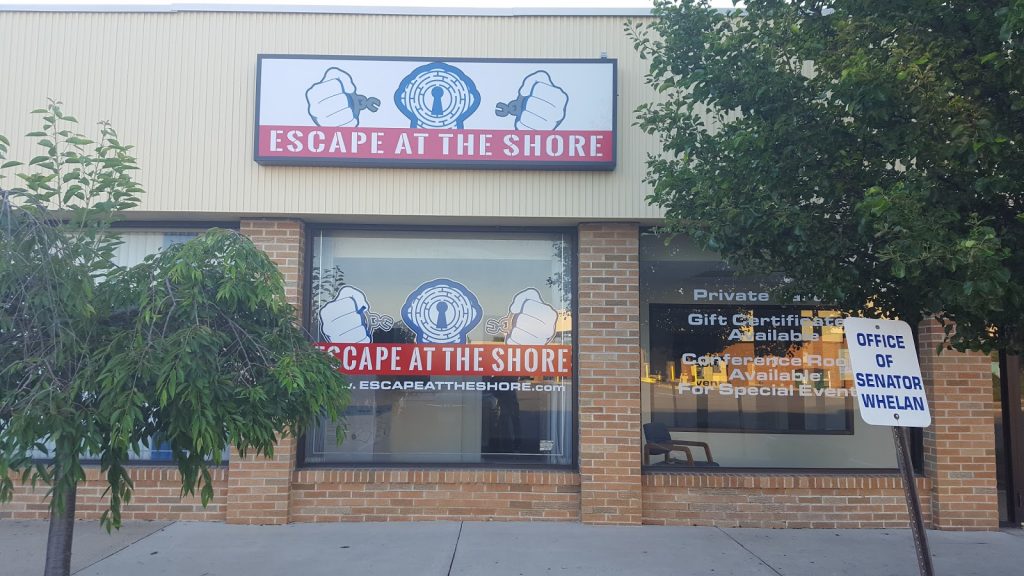 A picture of the storefront of Escape at the Shore